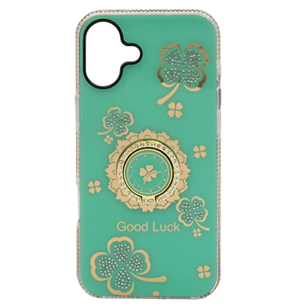 iPhone 16 Bling Diamond Lucky Case Green